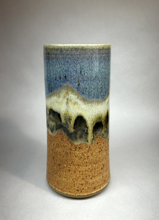 Cylindrical Ceramic Flower Vase - Handmade Pottery in Oregon
