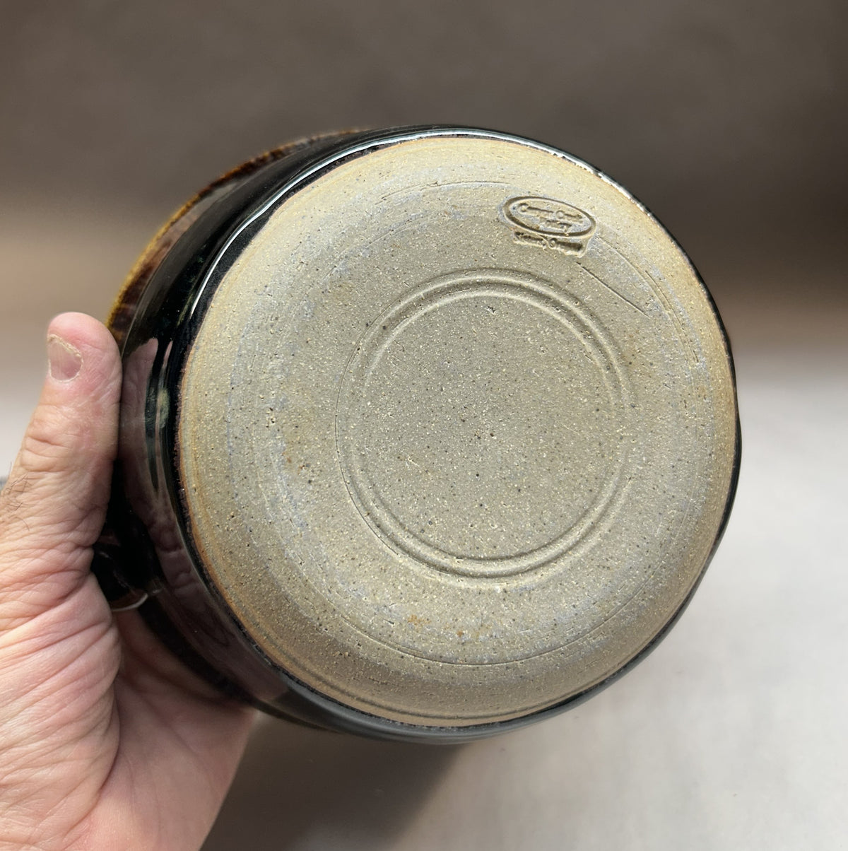 Handmade Pottery Casserole Dish with Lid - Temoku Black & Everything glaze