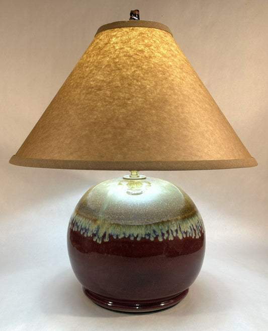 Copper Red Lamp - Handmade Pottery