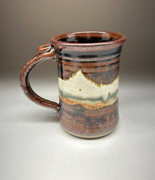 Pottery mug with Midnight Mountain glaze