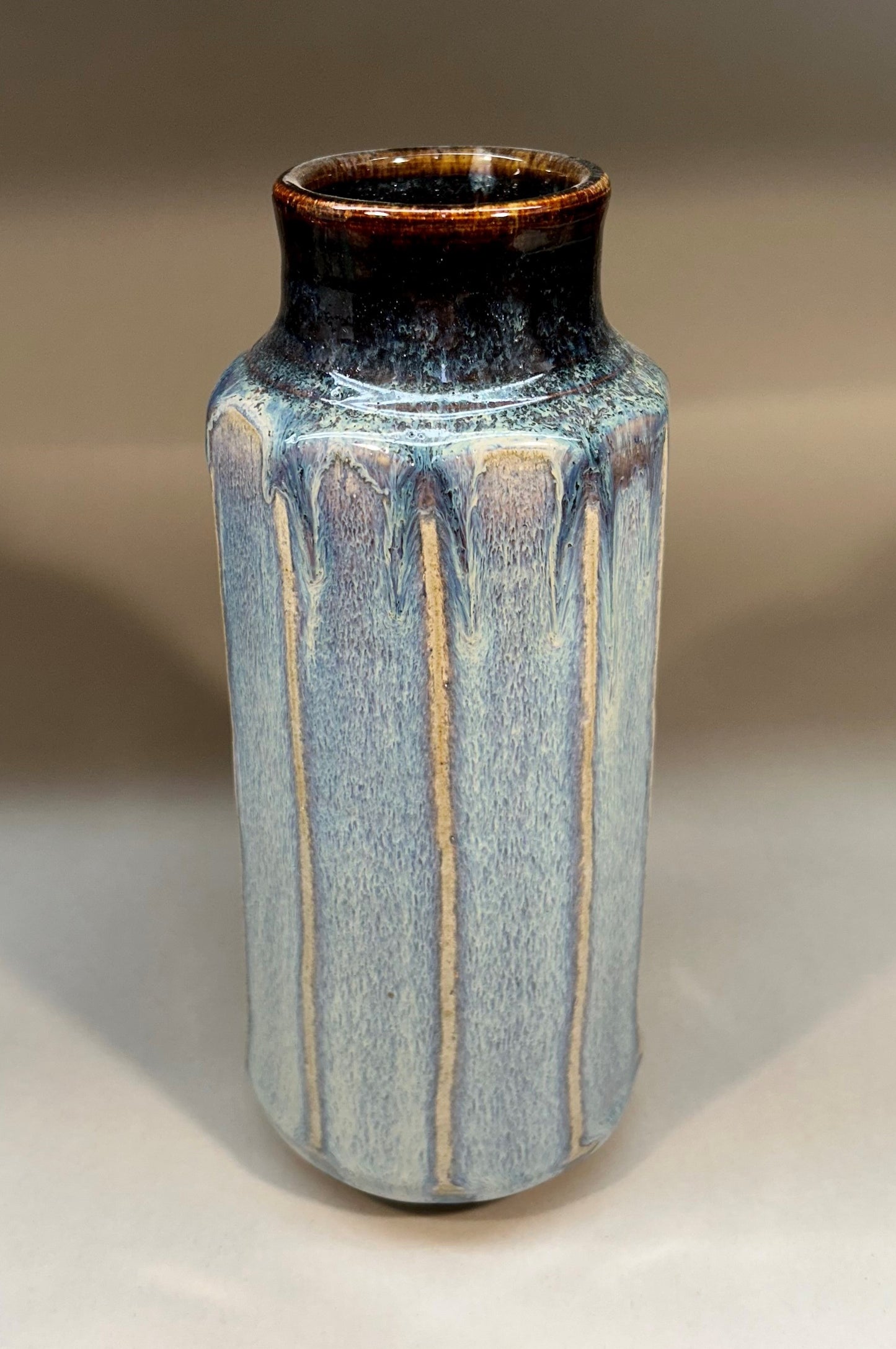 Handmade Faceted Pottery Vase