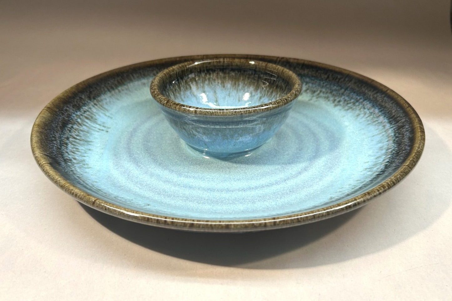 Handcrafted Pottery Chip and Dip - The perfect Party Platter
