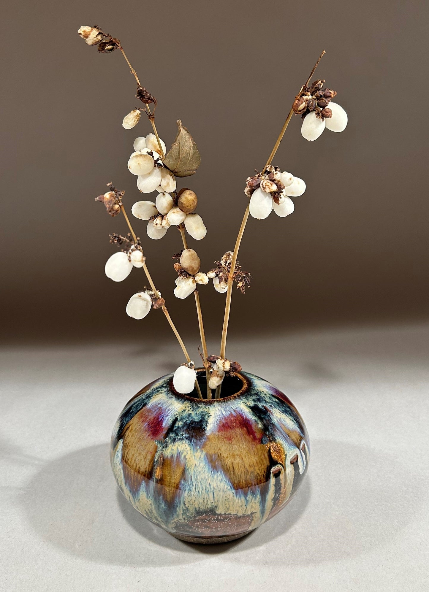 Ikebana vase - Pottery -Pin Frog
