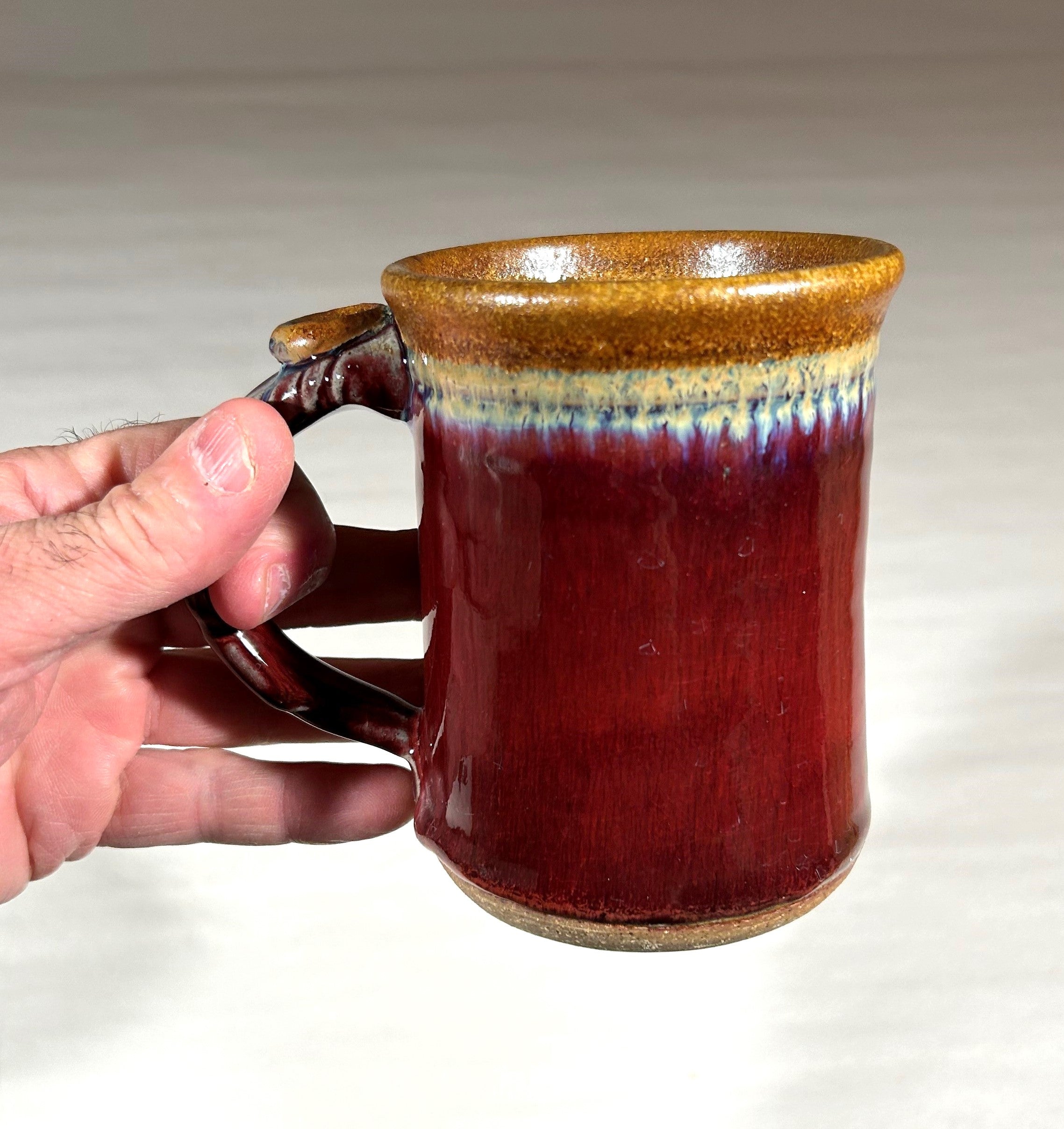 Small 11 oz. Round Handmade Ceramic Tea Cup - Rustic Red – Blanket Creek  Pottery